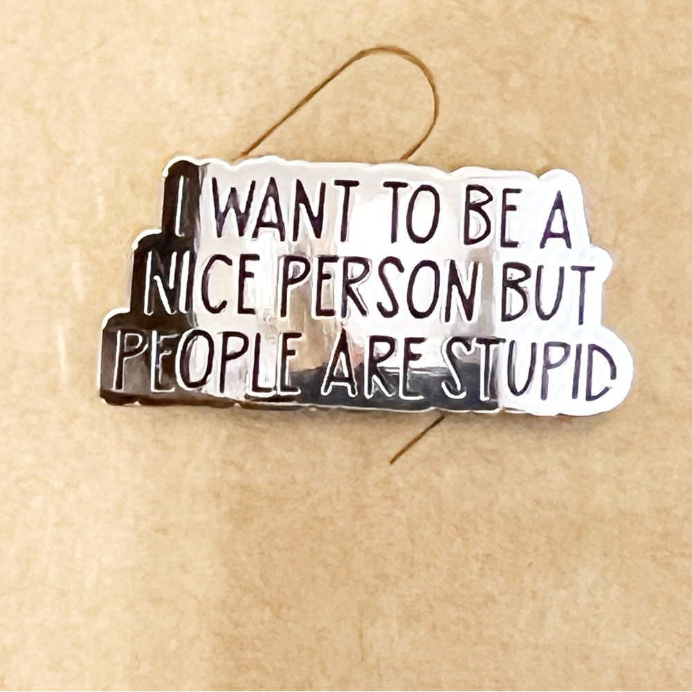 People Are Stupid Enamel Pin